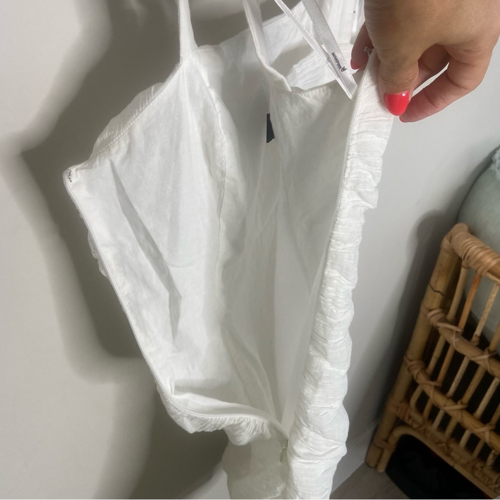 NWOT MINK PINK Revolve Ruched White Mini Dress | XS - Picture 9 of 9